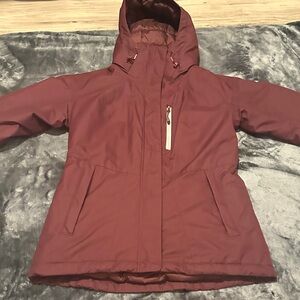Women's Columbia Burgundy Hooded Jacket